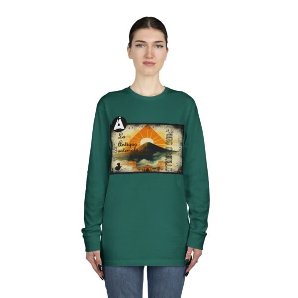 Camiseta de La Antigua Guatemala, manga larga, unisex, para viajeros, ropa de aventura única.
