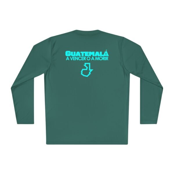 Camiseta unisex ligera manga larga espíritu guatemalteco perfecta para cualquier aficionado al fútbol.