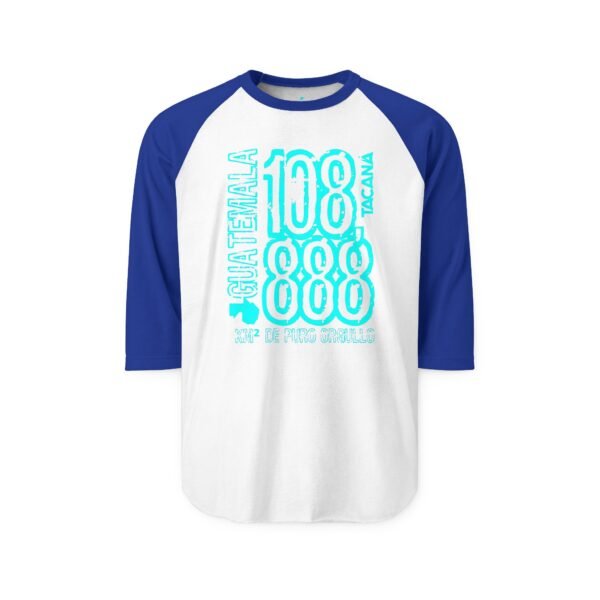 Una camisa unisex de manga tres cuartos inspirada en Guatemala, su estilo deportivo una excelente adición al guardarropa.