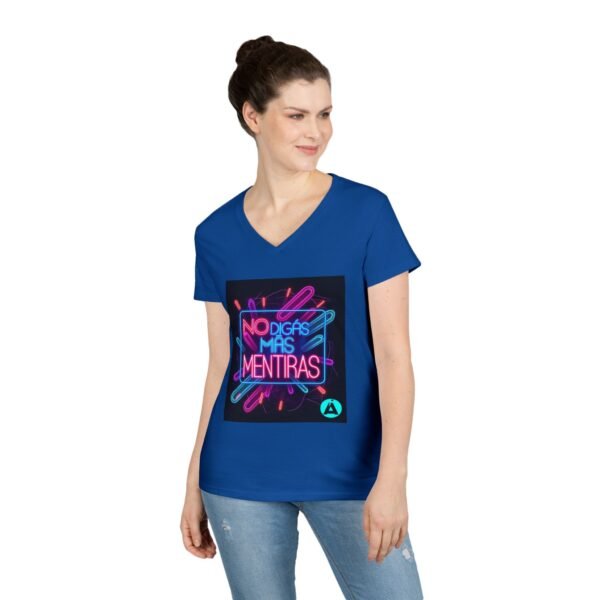 Retro V-Neck T-Shirt with 80's Neon Design, Fun Casual Wear, Perfect for Retro Parties, Birthdays, Gifts for Nostalgia Lovers