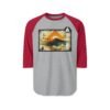 Camiseta de La Antigua Guatemala, manga tres cuartos estilo retro, unisex, para viajeros, ropa de aventura única.