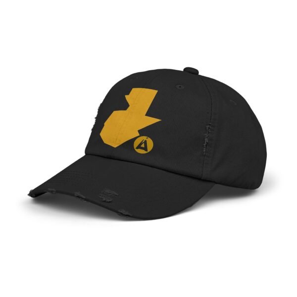 Gorra unisex desgastada y diseño de GUATE, perfecta para aventuras al aire libre.