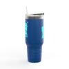 Elegante taza térmica de GUATE, ideal para quienes disfrutan de sus bebidas en movimiento.