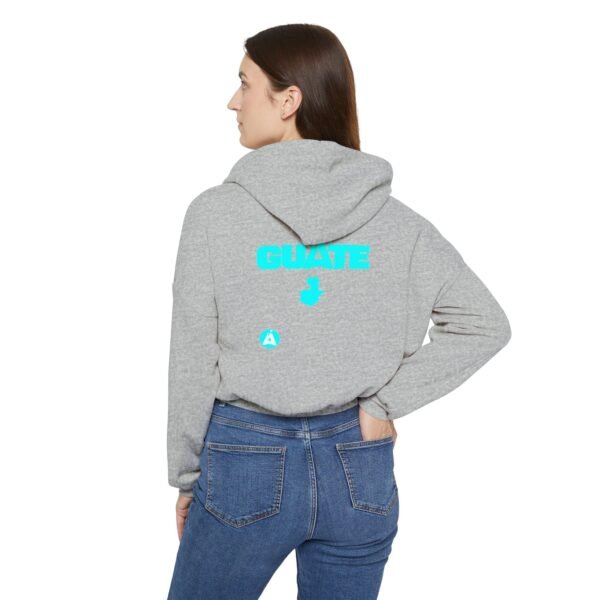 Sudadera de GUATE, con capucha ceñida para mujer, su cintura elástica y suave le da un aspecto moderno.