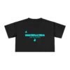 Chic Women's Crop Tee with Turquoise Geometric Design, Stylish Summer Top, Trendy Women's Tee, Casual Wear, Perfect for Festivals, Gifts