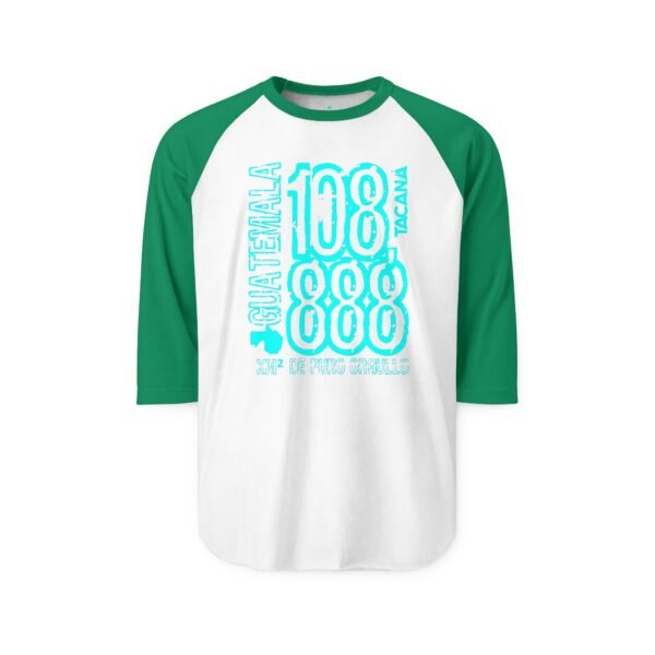 Una camisa unisex de manga tres cuartos inspirada en Guatemala, su estilo deportivo una excelente adición al guardarropa.