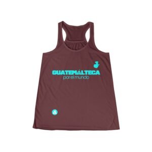 Camiseta de GUATE de tirantes holgada con espalda nadadora para mujer irradia un aire veraniego para uso casual.