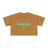 Chic Women's Crop Tee with Turquoise Geometric Design, Stylish Summer Top, Trendy Women's Tee, Casual Wear, Perfect for Festivals, Gifts