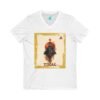 La camiseta unisex Tikal Vintage de cuello en V ofrece un look casual pero elegante.