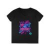 Retro V-Neck T-Shirt with 80's Neon Design, Fun Casual Wear, Perfect for Retro Parties, Birthdays, Gifts for Nostalgia Lovers