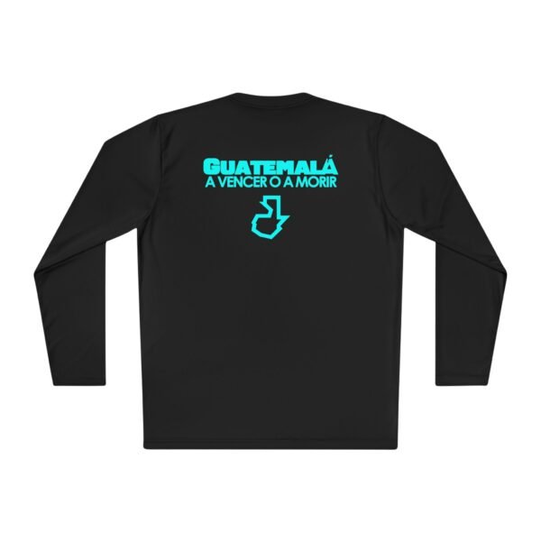 Camiseta unisex ligera manga larga espíritu guatemalteco perfecta para cualquier aficionado al fútbol.