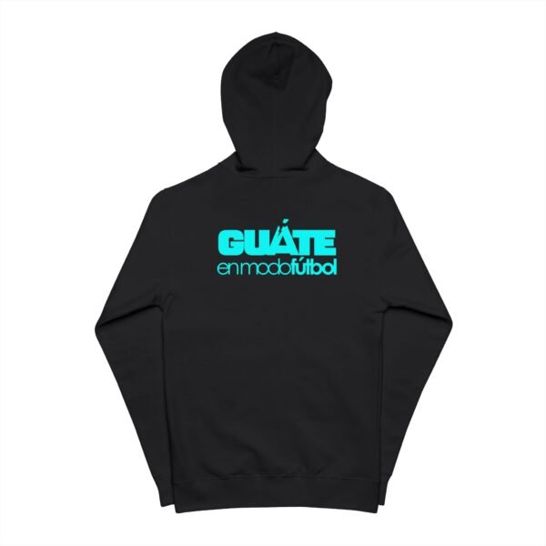 Demuestra tu orgullo guatemalteco con esta sudadera unisex de polar con cremallera, perfecta para aficionados al fútbol y viajeros.