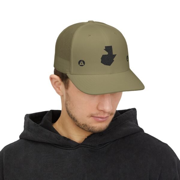 Gorra Texas Arrow, bordada con mapa de GUATE, estilo casual, para amantes de las actividades al aire libre.