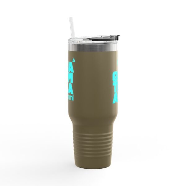 Elegante taza térmica de GUATE, ideal para quienes disfrutan de sus bebidas en movimiento.