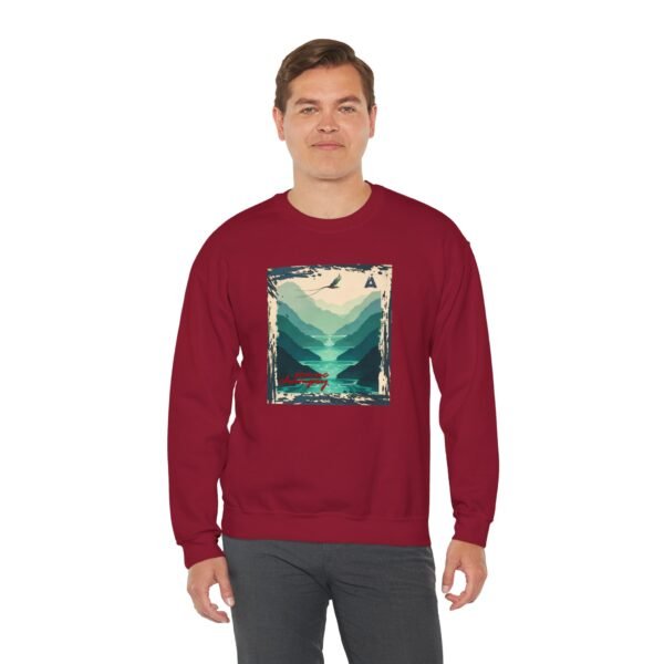 Sudadera unisex inspirada en la naturaleza de Semuc Champey, perfecta para los amantes de la moda.