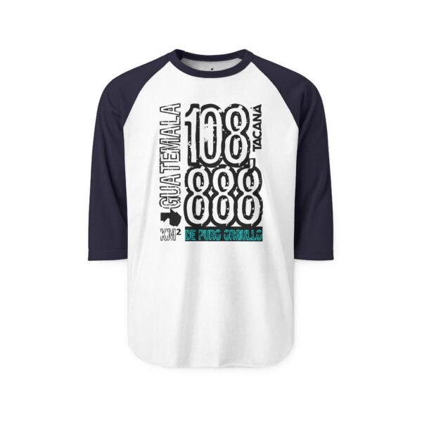Una camisa unisex de manga tres cuartos con diseño inspirado en Guatemala, su estilo deportivo una excelente adición al guardarropa.