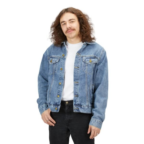 Guate Men's Denim Jacket, Casual Wear, Streetwear, Travel Apparel, Perfect Gift for Him, Summer Fashion, Layering Essential