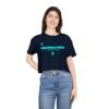 Chic Women's Crop Tee with Turquoise Geometric Design, Stylish Summer Top, Trendy Women's Tee, Casual Wear, Perfect for Festivals, Gifts