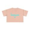 Chic Women's Crop Tee with Turquoise Geometric Design, Stylish Summer Top, Trendy Women's Tee, Casual Wear, Perfect for Festivals, Gifts