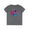 Retro V-Neck T-Shirt with 80's Neon Design, Fun Casual Wear, Perfect for Retro Parties, Birthdays, Gifts for Nostalgia Lovers