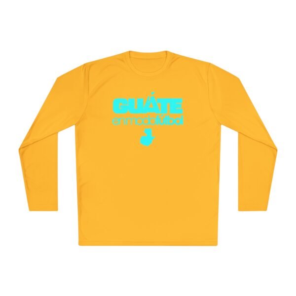 Camiseta unisex ligera manga larga espíritu guatemalteco perfecta para cualquier aficionado al fútbol.