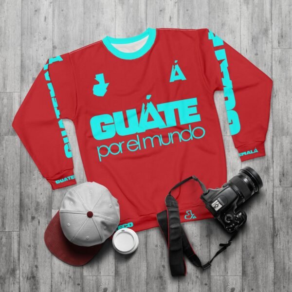 Colorful Guatemala Pride Unisex Sweatshirt, AOP, Cozy Apparel, Gift for Travelers, Celebrating Culture, Unisex Streetwear