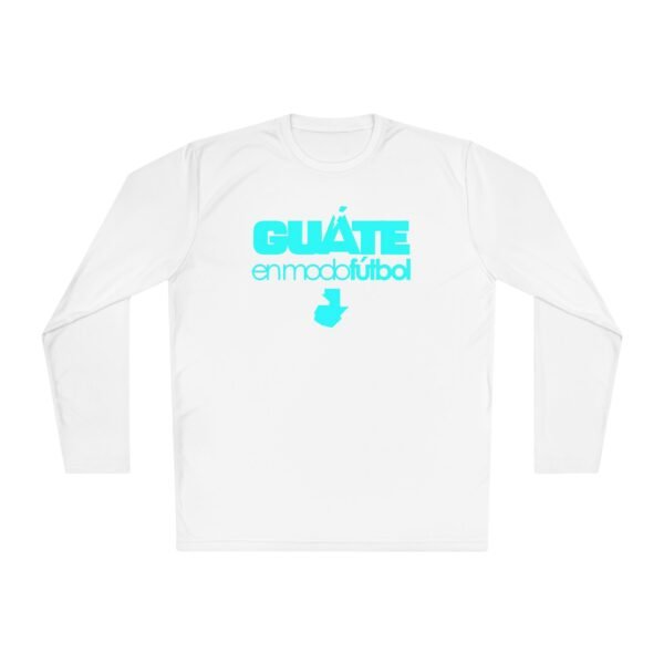 Camiseta unisex ligera manga larga espíritu guatemalteco perfecta para cualquier aficionado al fútbol.