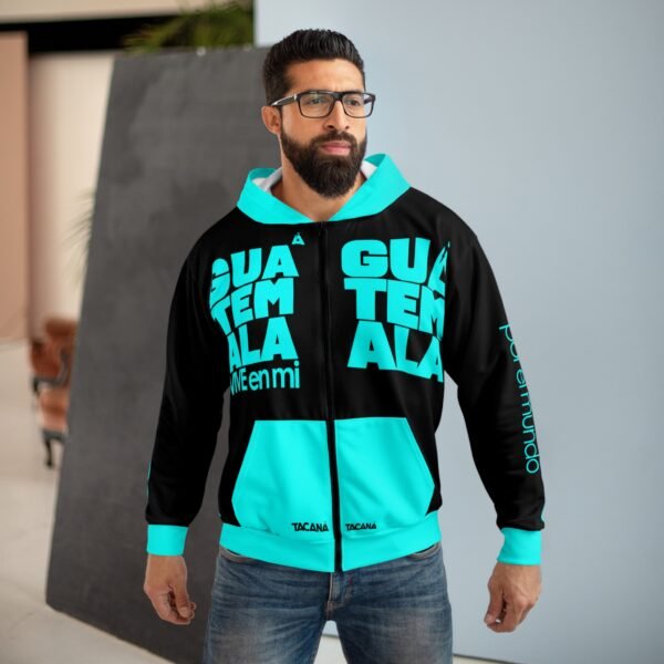 Unisex Zip Hoodie - Guatemala Style, Colorful AOP Design, Perfect Gift for Travelers, Casual Wear, Streetwear, Cultural Pride