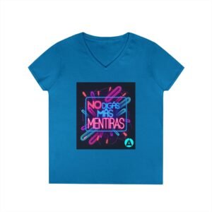 Retro V-Neck T-Shirt with 80's Neon Design, Fun Casual Wear, Perfect for Retro Parties, Birthdays, Gifts for Nostalgia Lovers