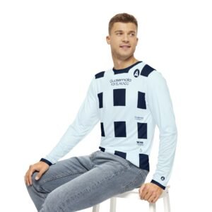 Camisa de manga larga con diseño guatemalteco elegante para hombre, ideal para uso casual y vacaciones.