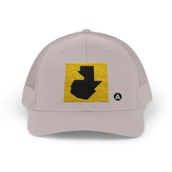 Gorra de camionero con cierre a presión, con mapa de GUATE, perfecta para eventos al aire libre y uso diario.