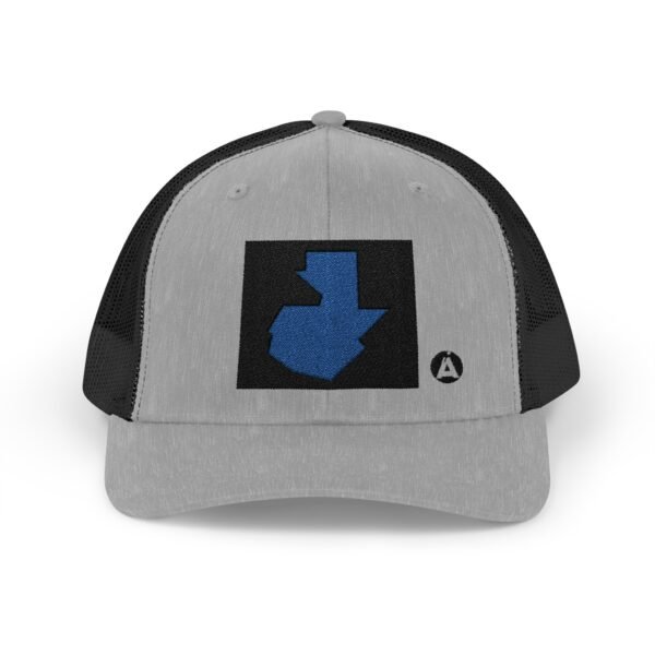 Gorra de camionero con mapa de GUATE, perfecta para aventuras al aire libre, festivales de verano.