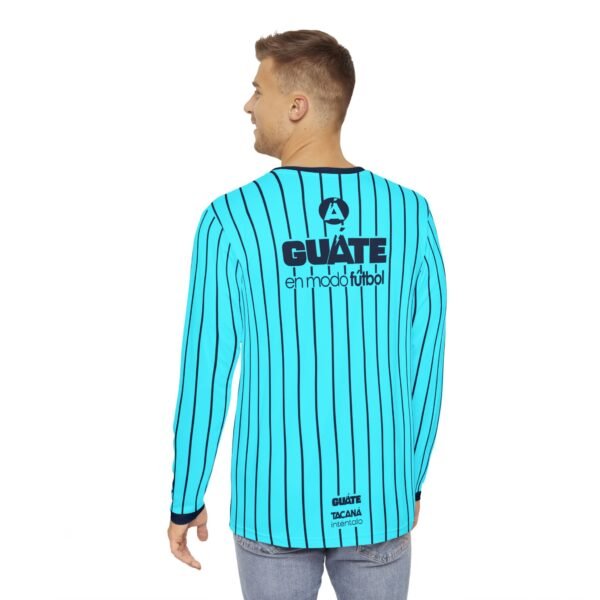 Camisa de manga larga de GUATEMALA con rayas para hombre, perfecta para un look casual y deportivo.