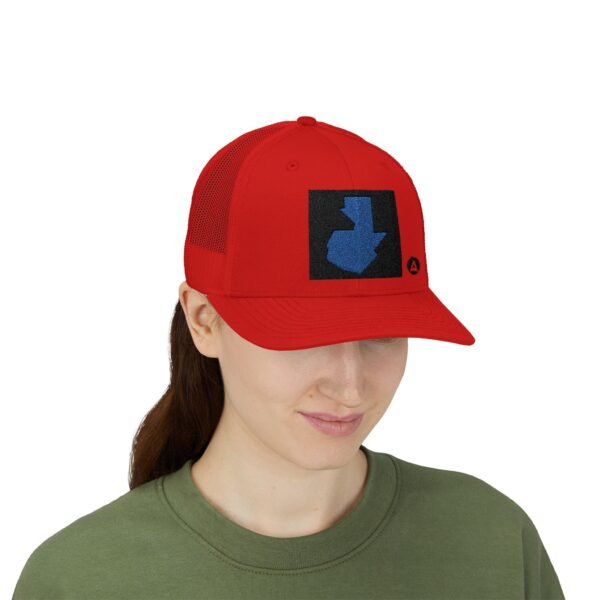 Gorra de camionero con mapa de GUATE, perfecta para aventuras al aire libre, festivales de verano.