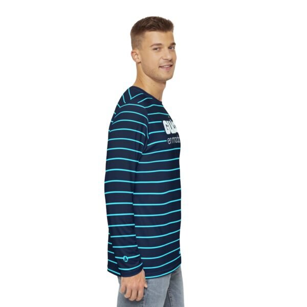 Camisa de manga larga de GUATEMALA con rayas para hombre, perfecta para un look casual y deportivo.
