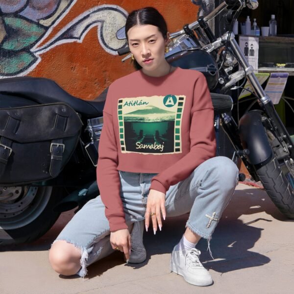 Cropped Sweatshirt with Aithlán & Samabaj Design, Trendy Streetwear, Cozy Gift for Her, Summer Fashion, Travel Memories