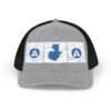 Elegante gorra de camionero con mapa de GUATE, perfecta para aventuras al aire libre.