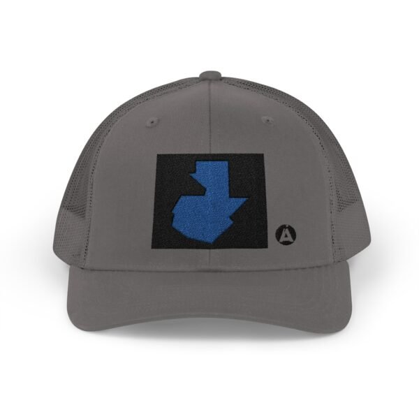 Gorra de camionero con mapa de GUATE, perfecta para aventuras al aire libre, festivales de verano.