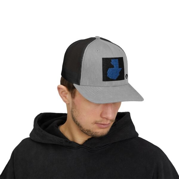 Gorra de camionero con mapa de GUATE, perfecta para aventuras al aire libre, festivales de verano.