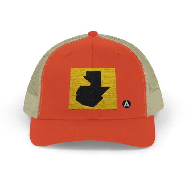 Gorra de camionero con cierre a presión, con mapa de GUATE, perfecta para eventos al aire libre y uso diario.