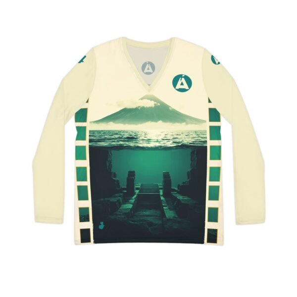 Camisa guatemalteca de manga larga con cuello en V para mujer es perfecta para quienes viajan con estilo.