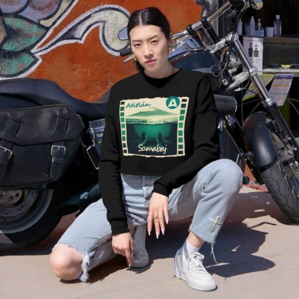 Cropped Sweatshirt with Aithlán & Samabaj Design, Trendy Streetwear, Cozy Gift for Her, Summer Fashion, Travel Memories