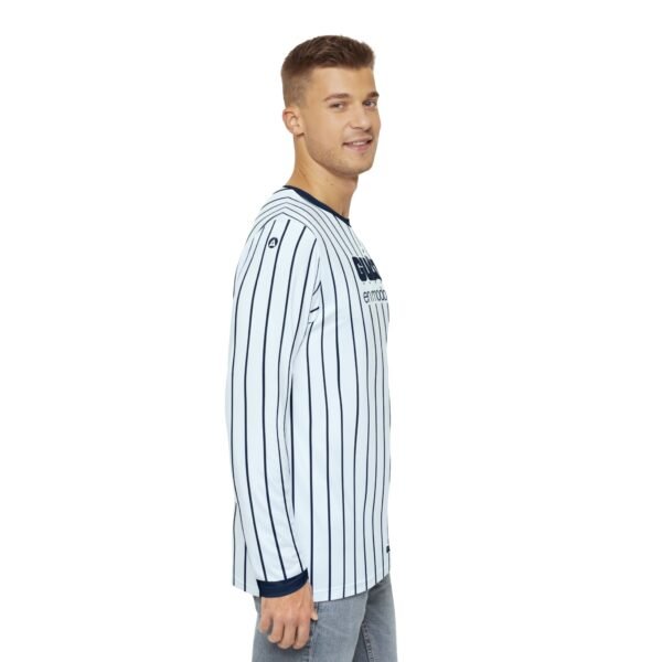 Camisa de manga larga de GUATEMALA con rayas para hombre, perfecta para un look casual y deportivo.