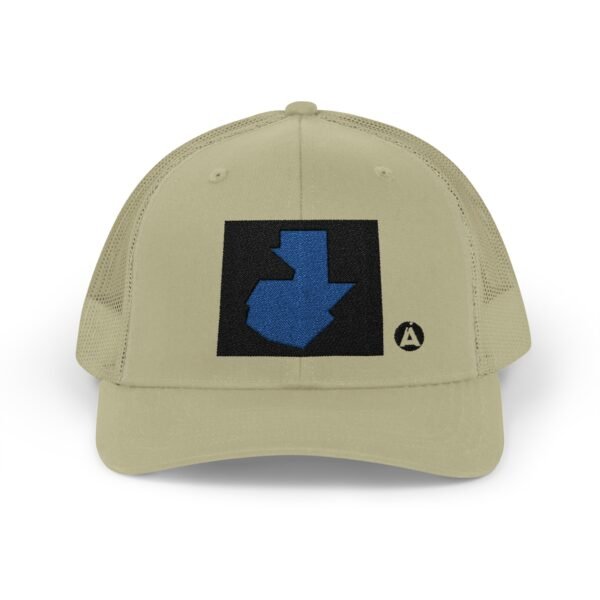 Gorra de camionero con mapa de GUATE, perfecta para aventuras al aire libre, festivales de verano.