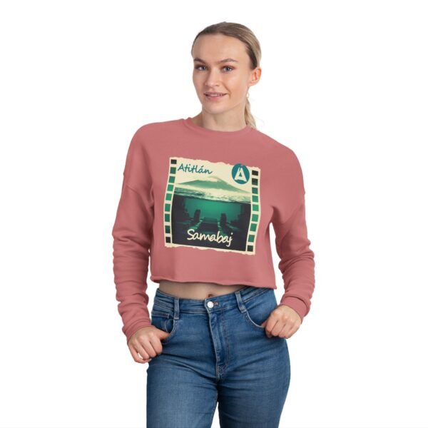 Cropped Sweatshirt with Aithlán & Samabaj Design, Trendy Streetwear, Cozy Gift for Her, Summer Fashion, Travel Memories