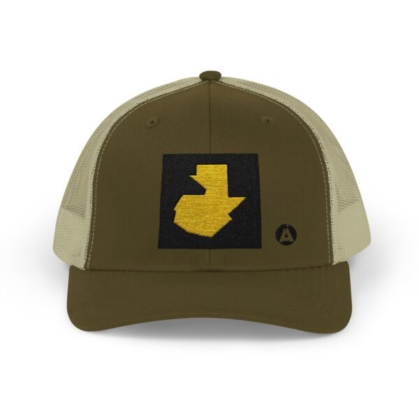 Gorra snapback con el mapa de Guatemala es la gorra casual perfecta para los amantes de los viajes y la aventura.