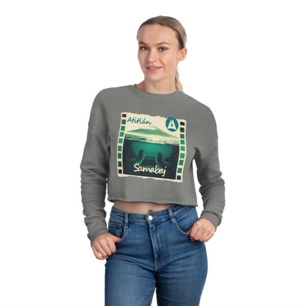 Cropped Sweatshirt with Aithlán & Samabaj Design, Trendy Streetwear, Cozy Gift for Her, Summer Fashion, Travel Memories