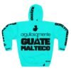 Sudadera unisex con capucha turquesa vibrante, perfecta para salidas informales, estilo colorido y elegante.