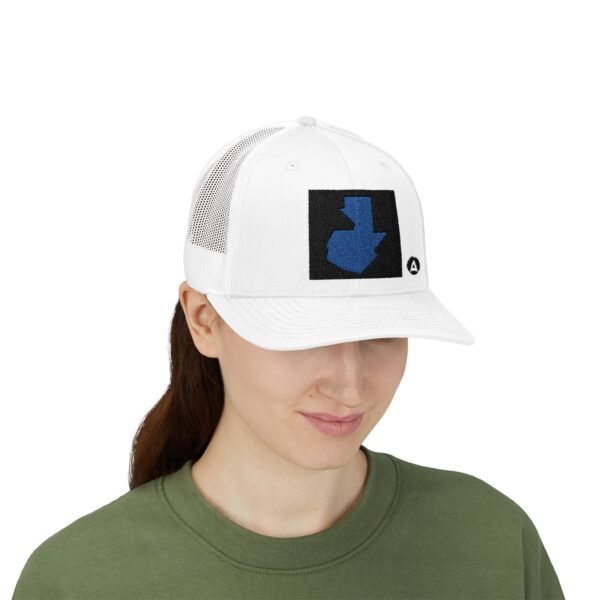 Gorra de camionero con mapa de GUATE, perfecta para aventuras al aire libre, festivales de verano.
