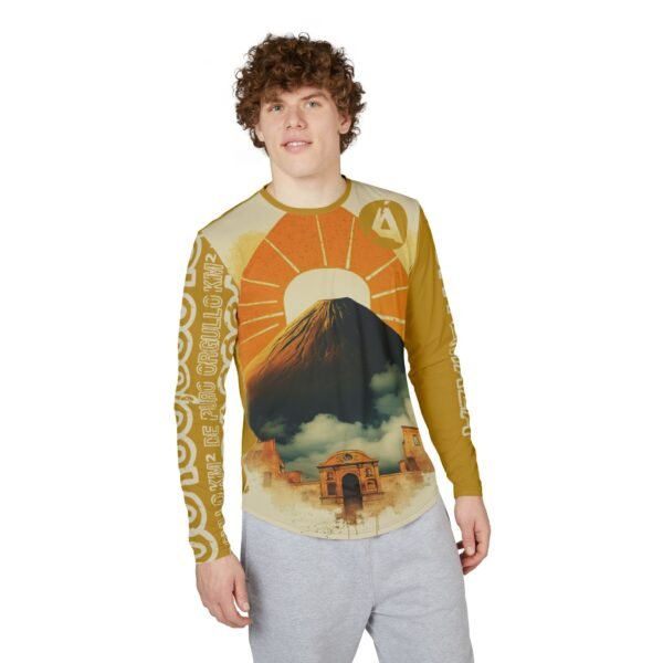 Camisa de manga larga con protección UV para hombre, diseño de La Antigua, perfecta para excursiones y senderismo.